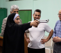 بازدید رئیس دانشگاه علامه طباطبائی از تمرین تیم منتخب تیراندازی دختران و پسران