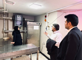 بازدید مسئولان دانشگاه علامه طباطبائی از خوابگاه دخترانه شهید عضدی به مناسبت هفته خوابگاه‌ها
