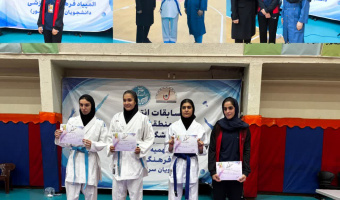 کسب مقام سوم کاراته توسط نرگس میراحمدی در مسابقات منطقه یک