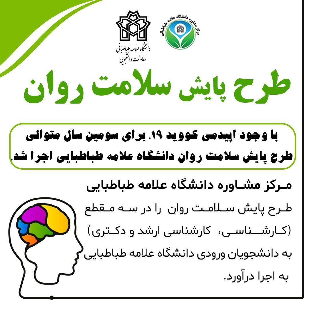 برگزاری سومین طرح پایش سلامت روان  دانشجویان دانشگاه علامه طباطبایی در شرایط کرونایی
